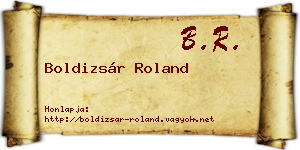 Boldizsár Roland névjegykártya