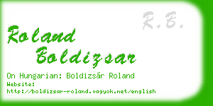 roland boldizsar business card